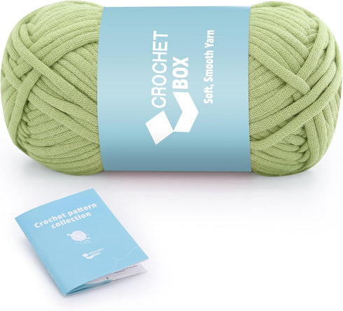 Yarn for Crocheting, Avocado Green Yarn for Knitting, Beginner Friendly, Easy to Use, 4 Medium Weight Yarn with Pattern, Thoughtful Gift for Frien...