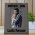 KATE POSH The Love Between a Father & Son is Forever Engraved Leather Picture Frame, Father of The Groom, Best Dad Ever, First Father's Day, Daddy...