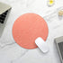 Mouse Pad?Round Mouse Pad?PU Mouse Pad?Leather Mouse Pad with Stitched Edge Micro-Fiber Base with Non-Slip Waterproof?Mouse Pad for Computers?Lapt...