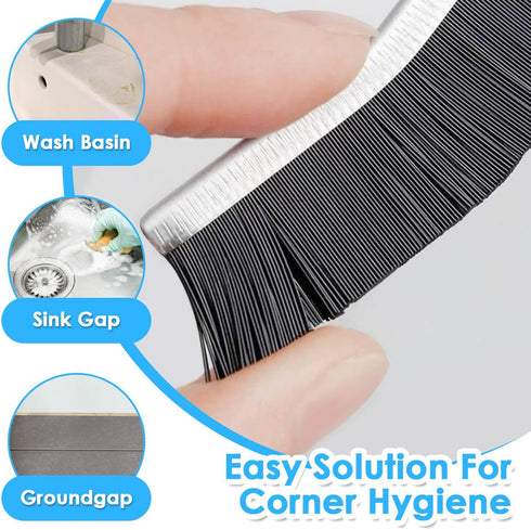 2 Pcs Hard Bristle Crevice Cleaning Brush Grout Cleaner Brush Scrub Brush for Shower Tile Toilet Brush Window Crevice Cleaning Tool for Blind Base...