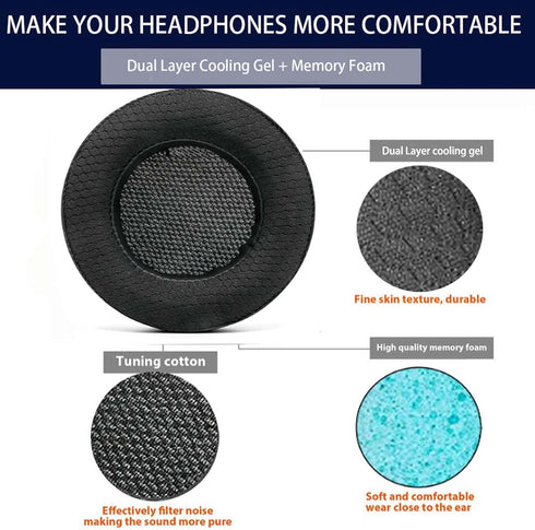 Virtuoso XT Earpads - Replacement Earpad for Corsair Virtuoso Gaming Headset,Hybrid Fabric Cooling Gel,High-Density Noise Isolation Foam, Added Th...