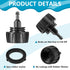 5 Pcs Drip Irrigation Hose Connectors 1/4 Inch Drip Irrigation Tubing to 3/4 Inch Garden Faucet Adapter Garden Drip Irrigation System Drip Hose Fi...