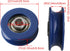 CNBTR 3mm Depth U-Type Blue Plastic Bearing Guide Pulley Wheel 6mm Width for Max-Load 26kg Pack of 4...