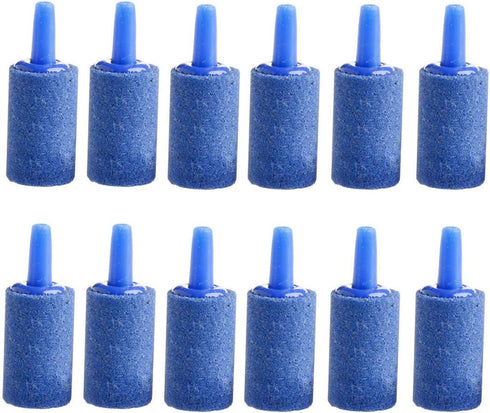 12Pcs Air Stones Cylindrical Air Stone Bubble Diffuser Aquarium Accessories for Aquarium Fish Tank Pump, Blue...