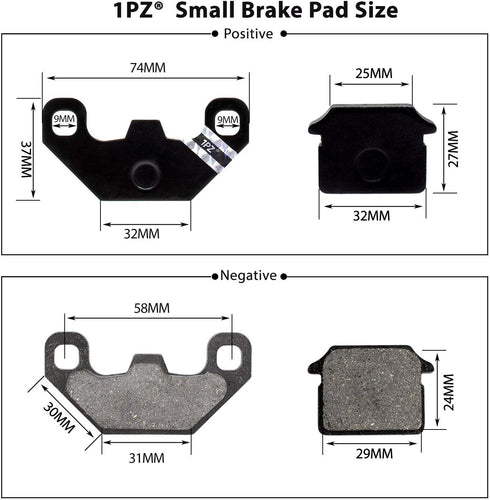 1PZ SSR-SD2 Brake Pads 2pcs Replacement for SDG SSR 50cc 70cc 110cc 125cc 140cc Thumpstar Coolster Orion Demon Stomp BSE Kayo Lifan YX Pit Dirt Bi...