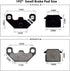 1PZ SSR-SD2 Brake Pads 2pcs Replacement for SDG SSR 50cc 70cc 110cc 125cc 140cc Thumpstar Coolster Orion Demon Stomp BSE Kayo Lifan YX Pit Dirt Bi...