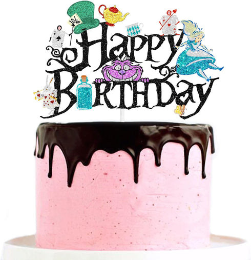 Alice cake Toppers kit magic Tea Party Baby Shower child Birthday Party Decoration Supplies...