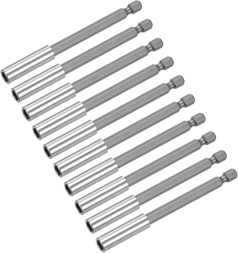 uxcell 10pcs 1/4 Inch Hex Shank by 4 Inch Magnetic Bit Holder Extension, Quick Release Screwdriver Drill Power Tool...