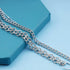 Punk Cuban Link Chain Necklace Crescent Choker Necklace Open Moon Buckle Choker Necklace Silver Chunky Chain Necklace Rivet spike Pendant Necklace...