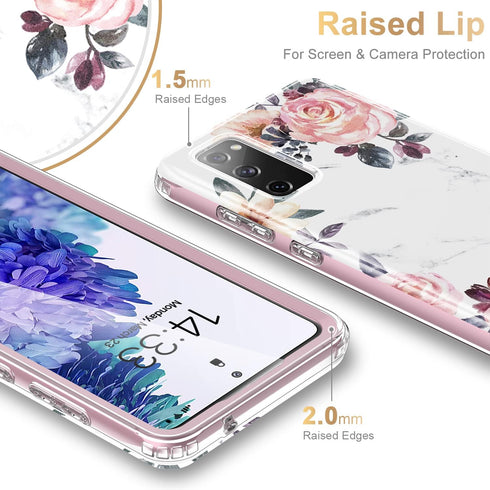 Esdot Compatible with Samsung Galaxy S20 FE Case with Built-in Screen Protector,with Fashionable Designs for Women Girls,Protective Phone Case for...
