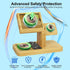 Wireless Charging Station for Apple, 20W Fast 3 in 1 Wireless Charger Stand, Bamboo Charging Station for iPhone 15/14/13/12 Pro/Max/Plus, for Appl...