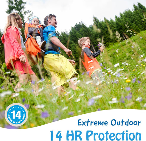14hr Insect Repellent, Moisturizing & Extreme Outdoor, Ticks, Mosquitoes, Black Flies, No-See-Ums, & More, Safe for Kids & Pregnant Women, Extreme...