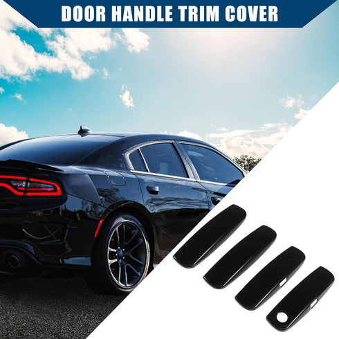 Glossy Black Exterior Outside Door Handle Trim Cover for Dodge Charger 2011-2021 / Front Rear Left Right/Durable / 4 Pcs......