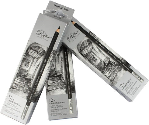 Sketch Pencil Charcoal Sketch Pencil Set, Pencil Core Hardness Medium - 12 pcs...