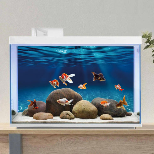 AWERT 48x24 inches Ocean Floor Aquarium Background Undersea Theme Aquarium Background Underwater Fish Tank Background...