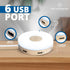 Ultra-Fast 6-Port USB Charging Hub QC 3.0 Technology - Universal Compatibility Android & iOS Devices, Cell Phones, Smart Watches-The Charging Stat...