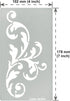 Aleks Melnyk No.349 Metal Stencil, Swirls, Ornaments, Flowers Vine, Patterns, Border, Small Stencil, 1 PC, Template for Wood Burning, Engraving, C...