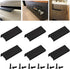 Black Back Mount Finger Edge Pull Concealed Handle for Kitchen Cabinet Drawer 80mm/3.15" Black Set of 6...