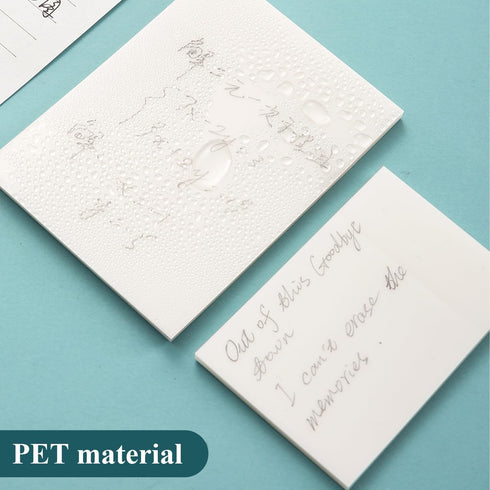 M&G 300 Sheets Transparent Sticky Notes, Waterproof Self-Adhesive Translucent Sticky Notes Pads Clear Post It Notes for Books Annotation School & ...