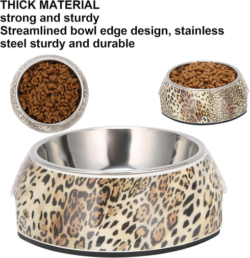 Pet Feeding Bowl, 14cm/5.5in Stainless Steel Dog Bowls Double Wall Dog Food and Water Bowl with Rubber Base for Small Medium Sized Dogs or Cats(S)...