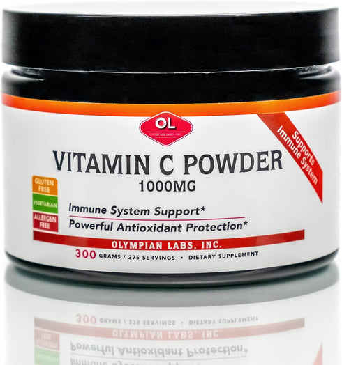 Olympian Labs Concentrated Vitamin C Powder, 1000mg 275 Servings, Immune System Support, Natural Antihistamine, Powerful Antioxidant...