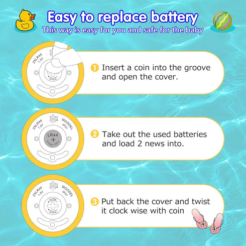 Baby Thermometer, Baby Bath Thermometer Upgrade LED Digital Bathtub Water Temperature Auto ON/Off Bathroom Safety Thermometer Yellow Duck Floating...