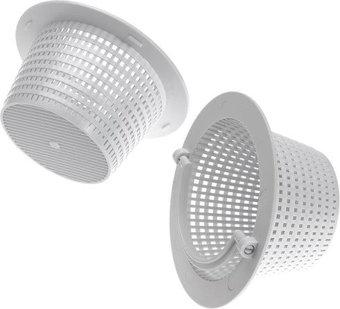 6" above Ground Pool Skimmer Basket Thru-Wall Strainer Basket Filter Basket with Handle to Clean Leaves and Debris (2)...
