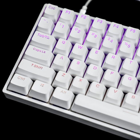 YMDK Double Shot 108 Dyed PBT Shine Through OEM Profile Keycap Rainbow Carbon Sunset Backlit Keycaps for MX Switches Mechanical Keyboard?Only Keyc...