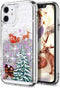 Xmas Case for iPhone 11 Case iPhone 11 Christmas Phone Case Glitter Sparkle Liquid Floating Case Shockproof Clear Soft TPU Bumper Case Xmas Santa ...