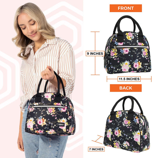 opux Insulated Lunch Box Women, Lunch Bag Tote Girls Kids Teen Adult, Cute Soft Lunch Cooler Container Work School, Reusable Thermal Food Meal Pre...