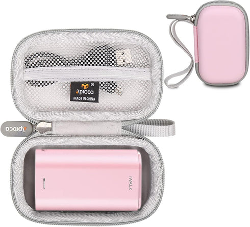 Aproca Pink Hard Travel Storage Case, for iWALK Apple Watch Charger 9000mAh Ultra-Compact Power Bank......