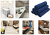 Microfiber Kitchen Cleaning Cloth Thick Dish Rags Waffle Weave Washcloths Dish Cloths Ultra Absorbent Odor Free 12inch X 12inch 6 Pack Navy Blue...
