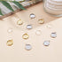 UNICRAFTALE 40 Sets 2 Colors 12mm Flat Round Tray Pendants Making Kits 304 Stainless Steel Pendant Cabochon Settings and Clear Glass Cabochon for ...