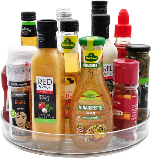 Large Lazy Susan Rotating Turntable Organizer - for Kitchen, Pantry, Cabinet, Dining Table, Fridge, Countertop, Vanity - Spinning Food Storage Con...
