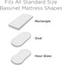 JumpOff Jo - Hypoallergenic Fitted Bassinet Sheet for Baby Boys & Girls - Rectangular, Hourglass & Oval Crib Compatible, Soft, Breathable, Machine...