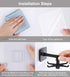 Kitchen Utensil Hanger with 6 Hooks, Under Cabinet Utensil Holder Hanger Hook for Kitchen and Bathroom, 360° Rotatable Space Saving No Drilling Na...