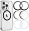 Universal Metal Rings Compatible with Magsafe Sticker - (Black&Silver&White)......