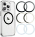 Universal Metal Rings Compatible with Magsafe Sticker - (Black&Silver&White)......