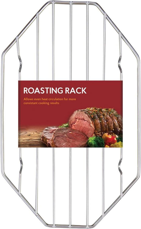 HIC Kitchen Roasting Roasting Baking Rack, Heavyweight Chrome-Plated Steel Wire, 10 x 6-Inches...