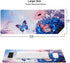 Butterfly Flower Desk Pad, Rubber Base Mousepad with Stitched Edges, Daisies Floral Deskmat for Office, Home, Pink and Blue XL Large Gaming Keyboa...