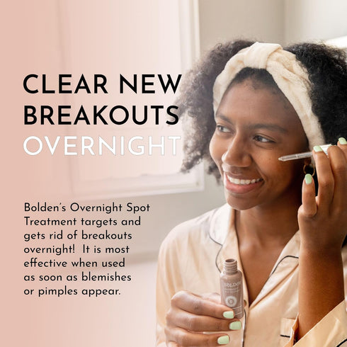 Bolden Overnight Spot Treatment | Targets and Gets Rid of Breakouts Overnight | For All Skin Types with Active Blemishes & Prevents Future Breakou...