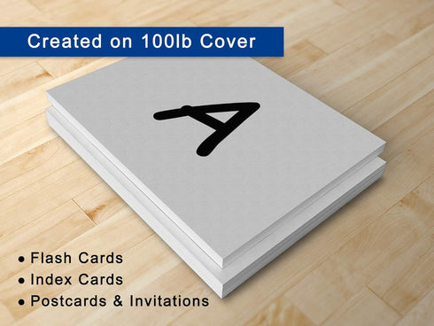Blank White 4x6 Cardstock for Index or Flash Cards - Heavy, Thick 100lb Cover 14pt Paper (50 Pack)...