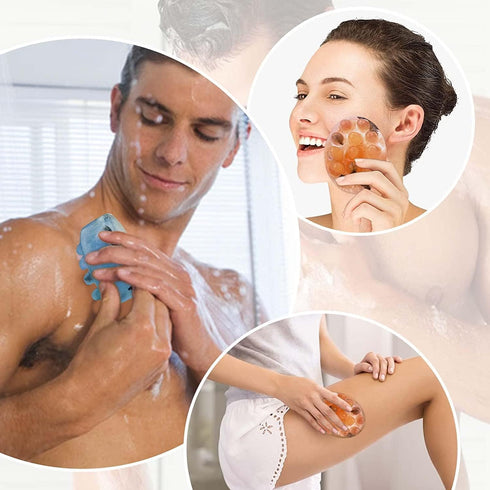 2 Pcs Ice Tray Hair Scalp Massage Molds, 4.5oz Unique Hair Brush Soap Bar Silicone Molds at Home (Blue and Pink)...