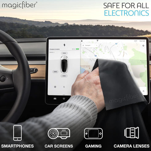 MagicFiber Extra Large Microfiber Cleaning Cloth - Premium Cloth for TV, Screens, Windows, Mirrors & More...