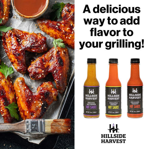 Hillside Harvest – Original Hot Pepper Hot Sauce, Gourmet, Handcrafted, Spice and Citrus, Medium to Hot Heat Level, 5 oz. Bottle (Original Hot Pep...