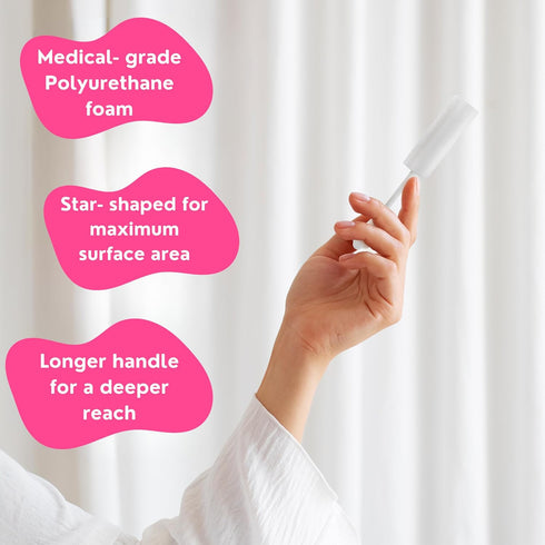 Femstick Absorbing Sponge for Women Care – 30Pcs Post Intimacy Cleanup Sponges – Leakproof Ultra-Absorbent Absorbing Sticks – Soft and Comfortable...