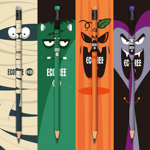 ECOTREE Pencils #2 Halloween Pencils Cute Pencils Number 2 Pencils Presharpened Pencils Kids Pencils School Pencils Fun Pencils, Halloween Party F...