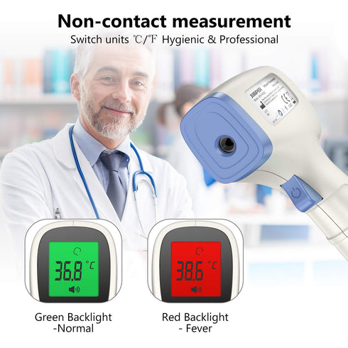 Forehead Thermometer, Non Contact Thermometer for Forehead and Object Surface Measurement with Instant Reading and Fever Warning for Kids and Adul...