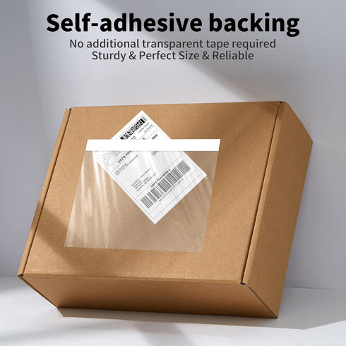 4.5'' X 5.5'' Packing List Envelopes Clear Adhesive Top Loading Mailing Shipping Label Envelopes (100 Packs)...