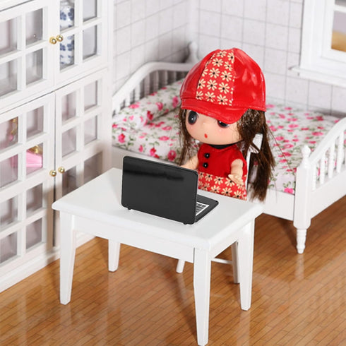 3Pcs Miniature Dollhouse Décor, 1:12 Metal Simulation Laptop Tablet Smart Phone, Mini- Dollhouse Miniatures Furniture Accessories, Doll House Mini...